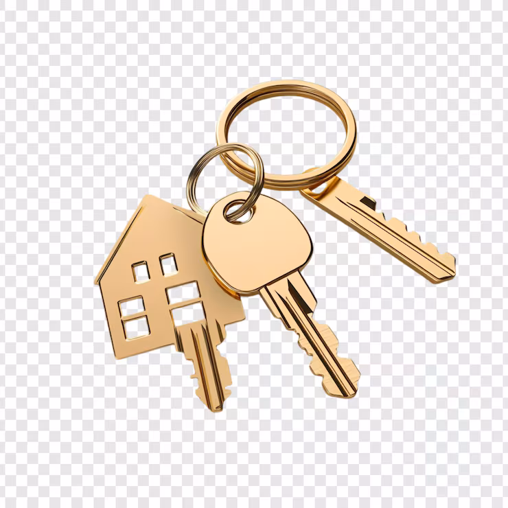 Golden house keys